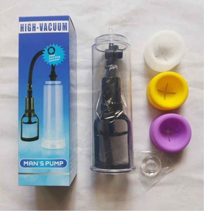 Vacuum pump to increase penis size